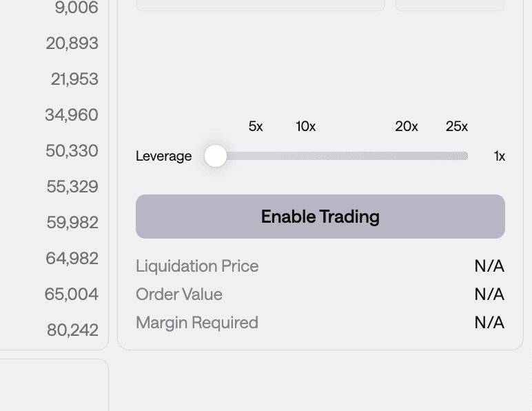 Enable trading button